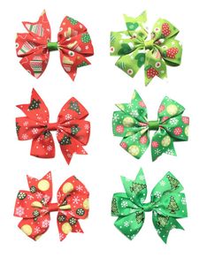 Wholesale Children Ribbed Ribbon Dovetail Bow Baby Christmas Bow Hair Accessories Kids Xmas Gifts Decorative Hairpins