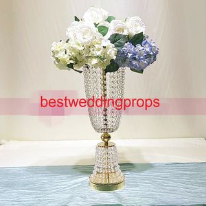 decoration New style silver vase and flower centerpiece ,acrylic trumpet vase for weddings best0989