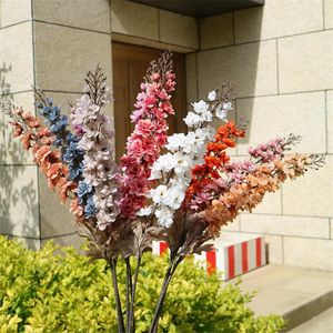 Поддельные длинные стволовые дельфиниумы цветок моделирования осень консолида Ajacis для свадьбы дома декоративные искусственные цветы