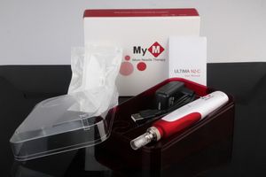 Mym Korea Derma Pen電気マイクロニードル電気Dermaスタンプ100個のPCSの針カートリッジが付いているDermapenの自動マイクロ針ローラー