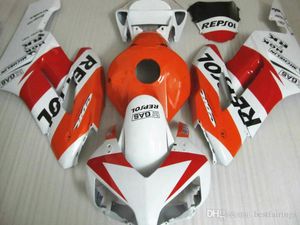 Högkvalitativa Fairings för Honda CBR1000RR 2004 2005 Röd vit insprutning Mögelkit CBR 1000 RR 04 05 RE24