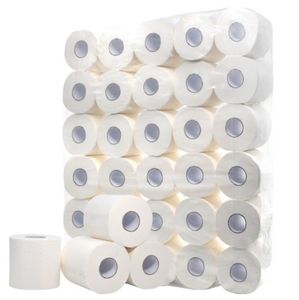 30 Rolls/Lot Fast Shipping Toilet Roll Paper 4 Layers Home Bath Toilet Roll Paper Primary Wood Pulp Toilet Paper Tissue Roll