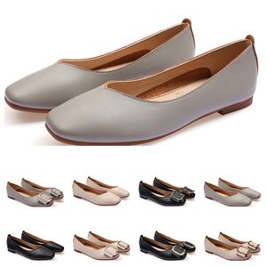 Sapato raso feminino tamanho maior 33-43 feminino couro nude preto cinza recém-chegado Sapatos de vestido de festa de casamento de trabalho Cinquenta e quatro