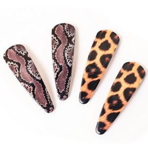 Acrylic Resin Hair Clips Leopard Snake Skin Pattern Hair Barrettes Clips For Girls /Ladies