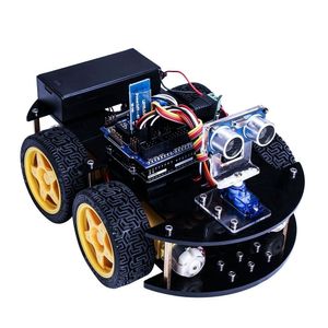 Freeshipping Smart Robot-bilmonteringssats för R3 med ultraljudssensor /et-modul / fjärr- och handledning CD