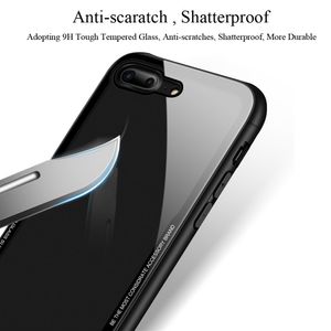 Handyhüllen Qualität Luxus 9H gehärtetes Glas Transparent Schlank stoßfest Weiche Silikonkante Telefonhülle Abdeckung für iPhone Pro X XR XS Max 8 7 6S Plus Q809