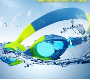 Professionella barnglasögon Silikonspegel Ring Antifog Vattentät Lens Glasögon Användt Komfort Kid Swimming Goggle Glasses Hot Sale