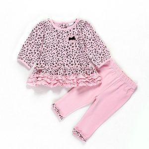 Set di vestiti per neonata Abito a maniche lunghe floreale per la primavera Tuta da compleanno per neonato t-shirt top pantaloni set di abbigliamento