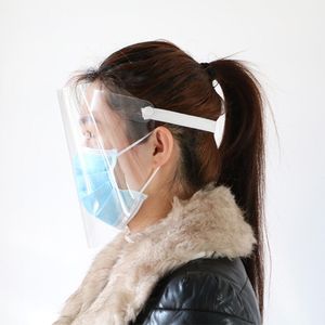 Op voorraad! Clear Full Face Shield Beschermend Gezicht Masker Anti Droplet Transparant Volwassen Maskers Windbescherm Huishoudelijke bescherming Mascherine