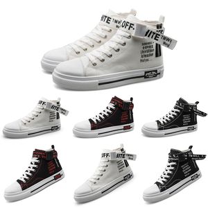 Fashion womon mens Canvas Shoes Black White Red Platform designer sneakers mens trainers Homemade brand Made in China size 39-44