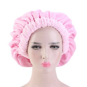 Микроволокна Быстрый сушки волос Cap Реверсивный Hat для женщин купания Душ Уход за волосами Cap Аксессуары для ванной комнаты Wrap Полотенце Bonnet