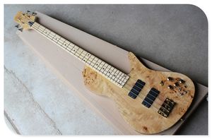 Altın Donanım 24 Perde dizeleri Orjinal Boyun-sokmak-beden Maple klavye ile Elektrik Bas Gitar, özelleştirilebilir 4