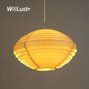 Modern Beehive Bamboo luminária Oval Madeira Suspensão Light Hotel Restaurant Café Sitting Room Quarto Handmade Honeycomb Iluminação Hanging