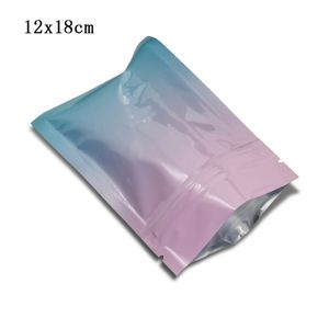 300pcs lot 12x18cm Heat Sealable Food Candy Waterproof Storage Mylar Bag Resealable Aluminum Foil Zipper Bags