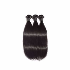 100% Real human hair virgin indian natural hair 3 pieces silky stragiht wave no shedding no tangle weave