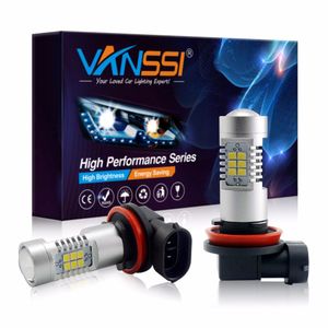 VANSSI 2 adet H8 H11 LED Ampuller HB4 9006 HB3 9005 H10 9145 9140 H16 LED Sis Ampul Oto Araba Sürüş DRL Lamba 1 Yıl Garanti