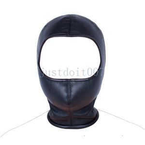 Bondage.Pu-couro cabeça chicote cosplay halloween capoar máscara headgear olho aberto zip up au097