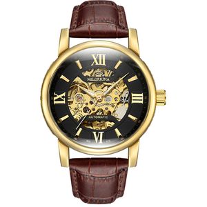 Armbanduhren Relogio Masculino Orkina Marke männer Automatische Mechanische Uhren Lederband Uhr Mode Sport Männer