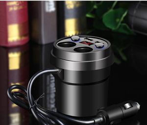Car charger one tow three car multi-function cigarette lighter plug USB one tow two car converter connector