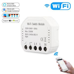 Smart Wifi Switch Module Smart Remote Wifi Switch Compatibel Google Home Alexa IFTTT Spraakbesturing Tijdschakelaar Voor EU UK Geen hub vereist
