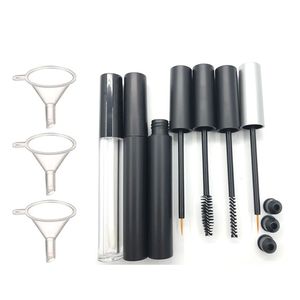 4ml Boş Maskara Tüpü Wand Good Kirpik Konteyner Şişesi, 3.5ml Eyeliner Tüp Şişeleri Şişe Kauçuk Ekler ve Hint Yağı İçin Huni ile Şişe