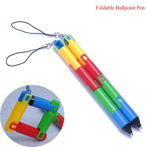 Caneta esferográfica dobrável criativo material escolar canetas materiais de papelaria criativos para presente infantil