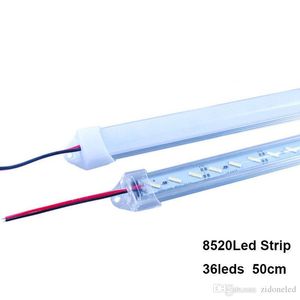 DC12V LED Bar light SMD8520 36leds 50cm LED Hard Rigid light 8520 cold/warm white with transparent milky PC cover