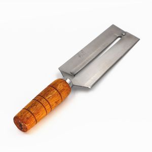 Coltello multifunzionale da cucina a testa tonda di grandi dimensioni con manico in legno, pelapatate, pialla, pelapatate all'ingrosso