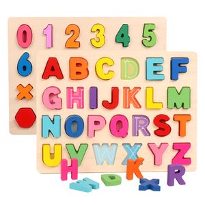 Montessori Digital Wooden Toys Early Learning Jigsaw Letter Alphabet Number Puzzle Preschool Educational Baby Toys For Childre
