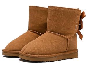 Barnst￶vlar Designer Boots Bow Shoes Booties 26-34 Classic Snow Girl Boy Children Bailey Winter Keep Luxury Australian