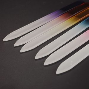 Colorful Glass Nail Files Durable Crystal File Nail Buffer NailCare Nail Art Tool for Manicure UV Polish Tool 6 Color EEA1626