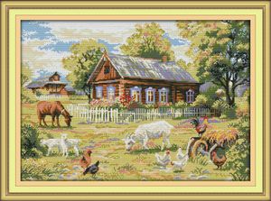 Malarstwo Dekoracje w domu Home Decor, Handmade Cross Stitch Hafty Robótki Zestawy Liczba druku na płótnie DMC 14CT / 11CT