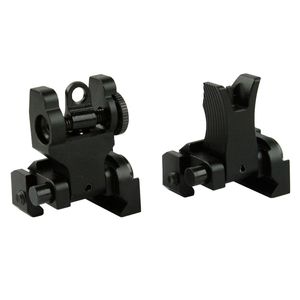 Troygear 전술 금속 Frontrear Folding Battlesight M4 AR15 No Marking에 대한 시야