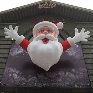 vendita all'ingrosso Palloncino gonfiabile di Babbo Natale sospeso con striscia LED per la decorazione di decorazioni per eventi scenici di Natale in discoteca