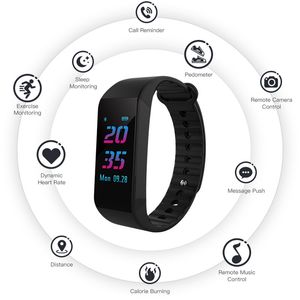 W6S Smart Armband Watch Blodtryck Hjärtfrekvens Monitor Tracker Smart Armbandsur Vattentät Bluetooth Watch För IOS Android Telefon Klocka