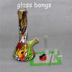bicchiere di vetro tubi dell'acqua narghilè glassbong raccoglitore di ghiaccio 5 mm di spessore per fumare 10,5 