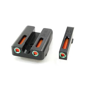 Tactical Real Red green Fiber Optic Front with Combat Rear Sights focus-lock