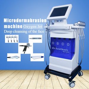 Microdermabrasion SPA18 5 I 1 Hydrodermabrasion Bio Microcurrent Oxygen Spray LED Light Therapy Skin Rejuvenation Acne Borttagning Spa Machine
