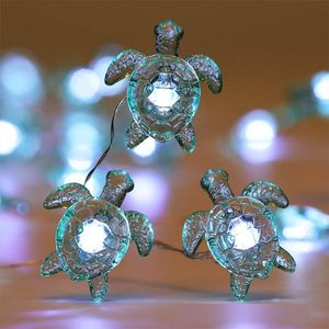 Wholesale turtle lamps resale online - Christmas Halloween Decorative Sea turtle String Lights LED Weatherproof Mode Indoor and Outdoor Remote Control Copper Wire Lamp