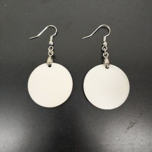 Novelty items New sublimation earring DIY earring round dangler manual blank eardrop good handwork for gift by yourself