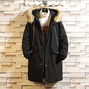 Long Parkas Jaqueta de Inverno Homens 2019 New Warm Wind à prova de vento outerwear casual acolchoado casaco grande bolsos de alta qualidade parkas homens sobretudo