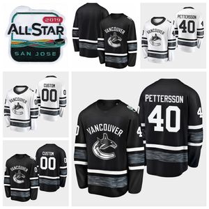Wholesale youth hockey jerseys for sale - Group buy 2019 All Star Game Elias Pettersson Customize Men Women Youth Vancouver Canucks Hockey Jerseys Black White Jersey Stitched Shirts