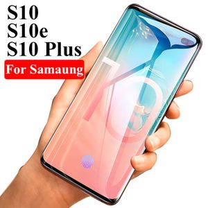 واقي حماية زجاجي صلب مقاوم للكسر بحماية زجاجية لهواتف سامسونج جلاكسي s10 s10e plus s10e s10plus