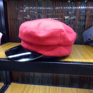 Fashion-Cap Women Embroidery Military wool baker boy caps British Classic Female Gatsby Flat Hats