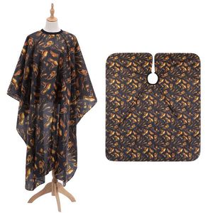 2019 New Hairdressing Cloth Golden Pattern Apron Polyester Haircut Cape Wrap Hair Styling Design Supplies Salon Barber Gown
