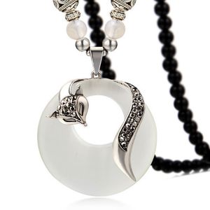 20 pieces per lot Fox shaped vintage pendant necklace beads necklace custom pen with fox shaped pendant wholesale fashionable charm necklace