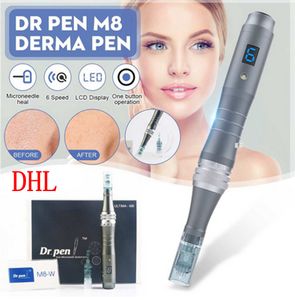 Taşınabilir Elektrik Dr.Pen M8 Oto Microneedle Derma Damga Cilt Bakımı Anti Akne Streç Işaretler Kırışıklık Kaldırma Gözenekleri Shrink