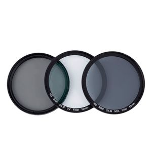 Freeshipping Professional CPL + ND4 + UV Camera Lens Filter Super Slim Neutral Density Photography Lens Filter Kit