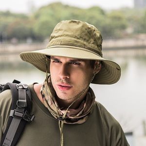 Brand New Men's Bucket Hat Boonie Hunting Fishing Outdoor Cap Wide Brim Military Unisex Sun Hats2262