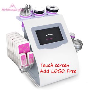 Pekskärm 9 i 1 Laser 40K Ultraljuds cavitation Machine Skin Care Ansiktsvikt Viktminskning Vakuum Boding Slimming Beauty Equipment